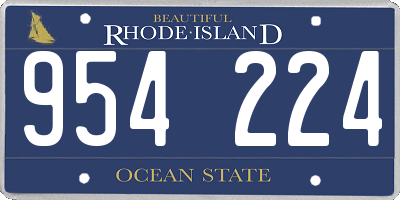 RI license plate 954224