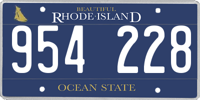 RI license plate 954228