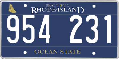 RI license plate 954231