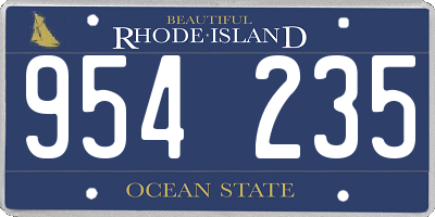 RI license plate 954235