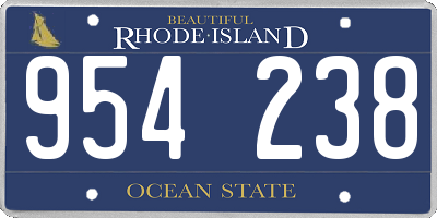 RI license plate 954238