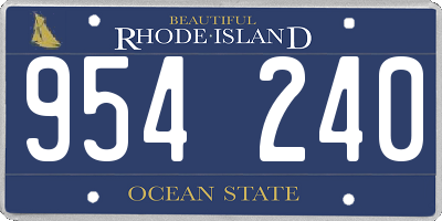 RI license plate 954240