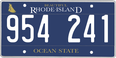 RI license plate 954241