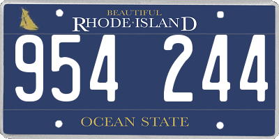 RI license plate 954244