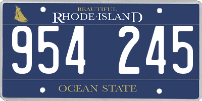 RI license plate 954245