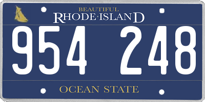 RI license plate 954248