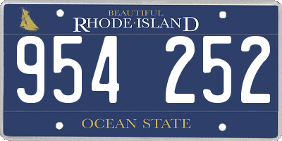 RI license plate 954252