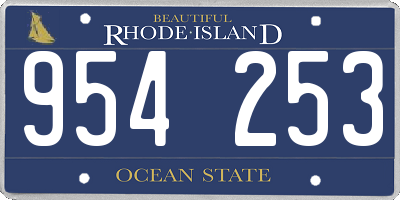 RI license plate 954253