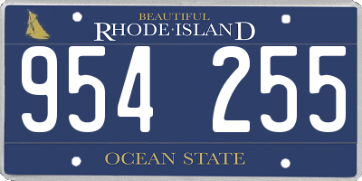 RI license plate 954255