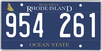 RI license plate 954261