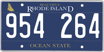 RI license plate 954264