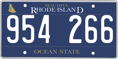 RI license plate 954266