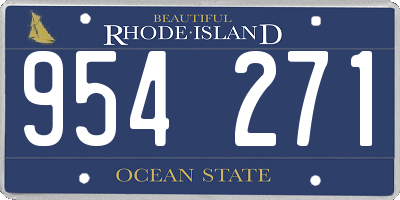 RI license plate 954271