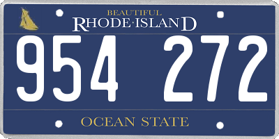 RI license plate 954272