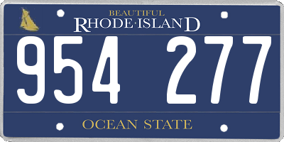 RI license plate 954277