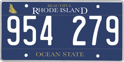 RI license plate 954279