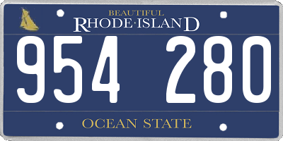 RI license plate 954280