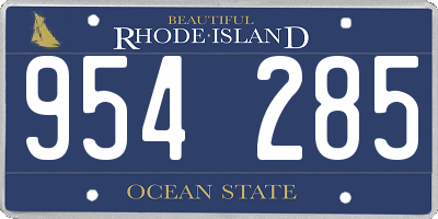 RI license plate 954285