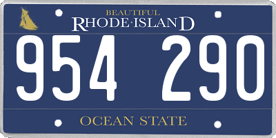 RI license plate 954290