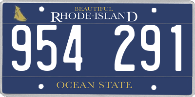 RI license plate 954291