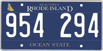 RI license plate 954294