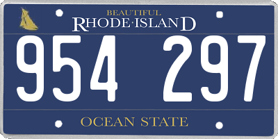 RI license plate 954297
