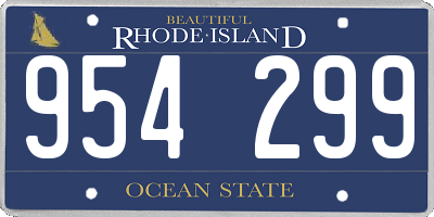 RI license plate 954299