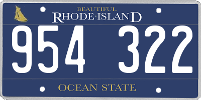 RI license plate 954322