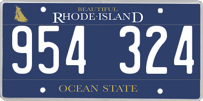 RI license plate 954324
