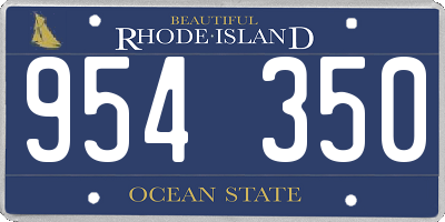 RI license plate 954350