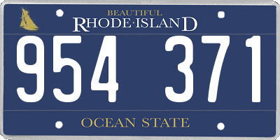 RI license plate 954371