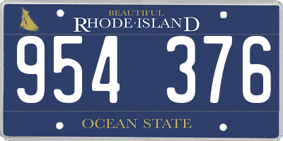 RI license plate 954376