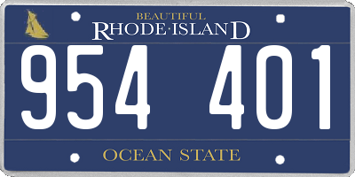 RI license plate 954401