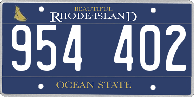 RI license plate 954402