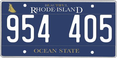 RI license plate 954405