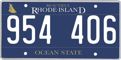 RI license plate 954406