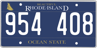 RI license plate 954408