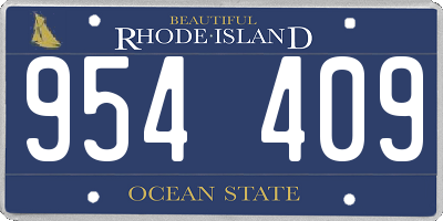RI license plate 954409