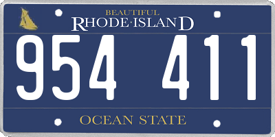 RI license plate 954411