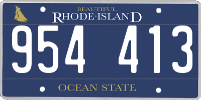 RI license plate 954413