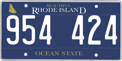 RI license plate 954424