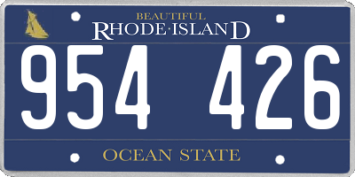 RI license plate 954426