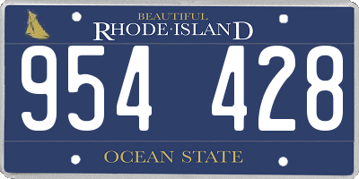 RI license plate 954428