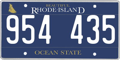 RI license plate 954435
