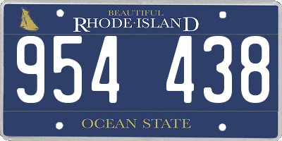 RI license plate 954438