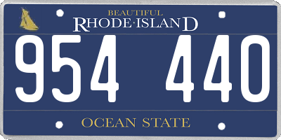 RI license plate 954440
