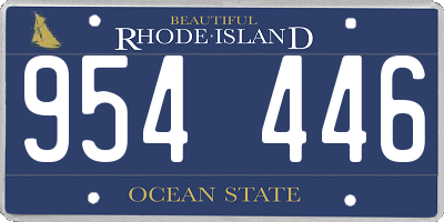 RI license plate 954446