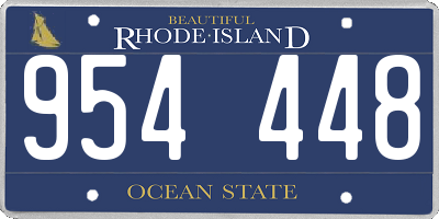 RI license plate 954448