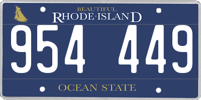 RI license plate 954449