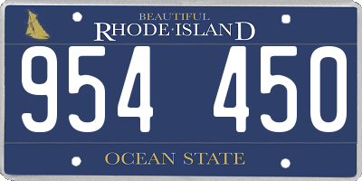 RI license plate 954450